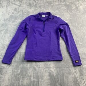 REI Co-Op Pullover Kids Small 1/4 Zip Mock Neck Stretch Shirt Lightweight